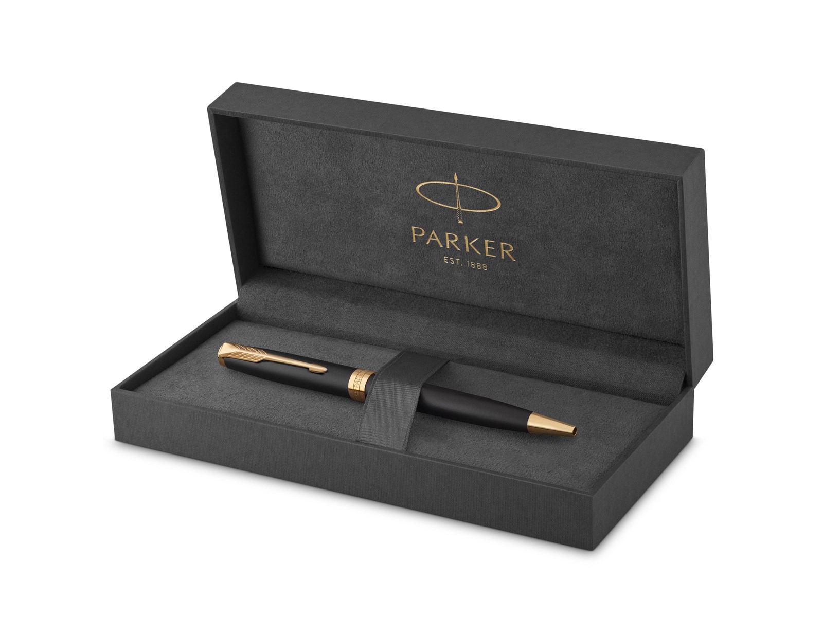 PARKER IM Kugelschreiber – Mattschwarz Mit Ornament – Mittlere Spitze, Schwarze Tinte – In Geschenkbox