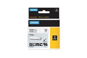 Papier, Fotopapier und Etiketten - DYMO Rhino-Industrie-Vinyletiketten | 12 mm x 5,5 m | schwarz auf weiß | selbstklebendes Schriftband - 18444