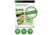 Laminierung - Leitz Heißlaminierfolien A4, 80 mic - 33818