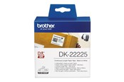 Papier, Fotopapier und Etiketten - Brother DK22225 - Paper - Black On White - Roll (3.8 cm x 30.5 m) - DK22225