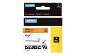 Papier, Fotopapier und Etiketten - DYMO Rhino-Industrie-Vinyletiketten | 19 mm x 5,5 m | schwarz auf orange | selbstklebendes Schriftband - 18436