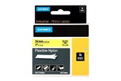 Papier, Fotopapier und Etiketten - DYMO Rhino Industrie Nylonetiketten | flexibel | 24 mm x 3,5 m | schwarz auf gelbe - S0773850