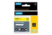 Papier, Fotopapier und Etiketten - DYMO Rhino Industrie Nylonetiketten | flexibel | 24 mm x 3,5 m | schwarz  auf gelbe - S0773850