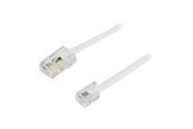 Netzwerk - Kabel - Deltaco 8P4C(RJ45) für 6P4C(RJ11) 1.0 m - Weiß - 1m - DEL-1701