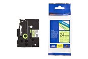 Papier, Fotopapier und Etiketten - Brother TZEC51 Black on Yellow Roll (2.4cm x 5m) - TZEC51