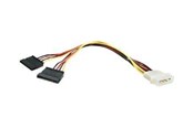 Stromkabel (Intern) - StarTech.com LP4 zu 2 SATA Internal Strom Splitter Kabel - PYO2LP4SATA