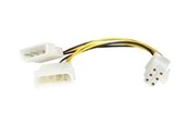 Stromkabel (Intern) - StarTech.com LP4 zu 6 Pin PCI Express Video Verteiler - LP4PCIEXADAP