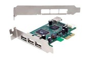 Controller - StarTech.com 4 Port PCI Express Low Profile High Speed USB Card - USB-Adapter - PEXUSB4DP