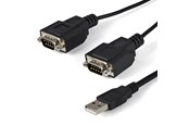Netzwerkadapter (Netzkarte, Druckserver, u.s.w.) - StarTech.com 2 Port FTDI USB zu Serial RS232 Adapter Kabel mit COM Retention - Seriell Adapter - ICUSB2322F