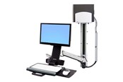 Monitorhalterung - Ergotron StyleView Sit-Stand Combo System mit Medium Silver CPU Halter - 45-271-026