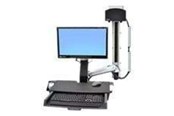 Monitorhalterung - Ergotron StyleView Sit-Stand Combo System mit Worksurface und Klein Schwarz CPU Halter - 45-272-026
