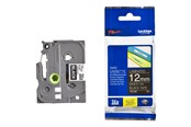 Papier, Fotopapier und Etiketten - Brother TZe335 12mm (0.47") White on Black Label tape for P-Touch 8m - TZE335