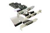 Netzwerkadapter (Netzkarte, Druckserver, u.s.w.) - Sunix PCI Express card 4 x serial 1x parallel - Parallel/Seriell Adapter - SX-117B