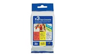 Papier, Fotopapier und Etiketten - Brother TZe 31M3 - 3-Pack 1x black on red 1x black on white and 1x black on yellow laminated tape (12mm x 8m) - TZE31M3