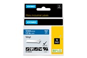 Papier, Fotopapier und Etiketten - DYMO Rhino-Industrie-Vinyletiketten | 12 mm x 5,5 m | weiß auf blau | selbstklebendes Schriftband - 1805243