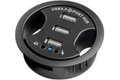 USB-Hubs - Pro Connect USB/Audio Verlängerung USB-Hubs - 3 - Schwarz - 4040849938948