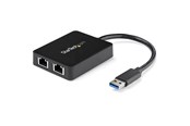 Netzwerkadapter (Netzkarte, Druckserver, u.s.w.) - StarTech.com USB32000SPT USB 3.0 to Dual Port Gigabit Ethernet Adapter w/ USB Port 10/100/1000 Mbps USB Gigabit LAN Network NIC Adapter - USB32000SPT