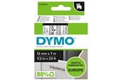 Papier, Fotopapier und Etiketten - DYMO D1-Etikettenband | schwarz auf transparent | 12 mm x 7 m - S0720500