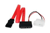 SATA Kabel - StarTech.com Slimline SATA Female to SATA with LP4 Power Cable Adapter - SLSATAF36