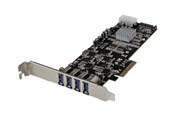 Controller - StarTech.com 4 Port Quad Bus PCI Express PCIe USB 3.0 Card w/ UASP & Strom - PEXUSB3S44V