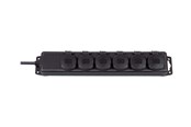 Stromkabel (Extern) - Brennenstuhl Extension socket IP44 6-way black 2m H07RN-F 3G1.5 - 1159970