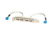 Stromkabel (Intern) - StarTech.com 4 Port USB A Female Slot Plate Adapter - USBPLATE4