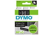 Papier, Fotopapier und Etiketten - DYMO D1-Etikettenband | weiß auf schwarz | 12 mm x 7 m - S0720610
