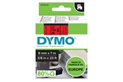 Papier, Fotopapier und Etiketten - DYMO D1-Etikettenband | schwarz auf rot | 9 mm x 7 m - S0720720