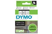 Papier, Fotopapier und Etiketten - DYMO D1-Etikettenband | schwarz auf transparent | 6 mm x 7 m - S0720770