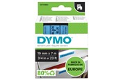 Papier, Fotopapier und Etiketten - DYMO D1-Etikettenband | schwarz auf blau | 19 mm x 7 m - S0720860