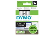 Papier, Fotopapier und Etiketten - DYMO D1-Etikettenband | schwarz auf transparent | 24 mm x 7 m - S0720920