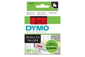 Papier, Fotopapier und Etiketten - DYMO D1-Etikettenband | schwarz auf rot | 24 mm x 7 m - S0720970
