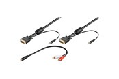 Display Kabel - Pro VGA & Audio FullHD - Schwarz - 3m - 4040849939693