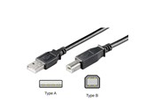 USB Kabel - Pro USB-A <-> USB-B 2.0 - 0.25m - Schwarz - 4040849951299