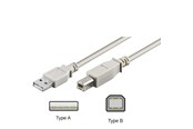 USB Kabel - Pro USB-A <-> USB-B 2.0 - 3m - Grau - 4040849509544