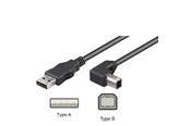 USB Kabel - Pro USB 2.0 A/B - 90° - Schwarz - 0.50m - 4040849951183