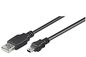 USB Kabel - Pro USB-A <-> USB Mini-B (5-pin) - 1.5m - Schwarz - 4040849936234