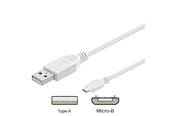 USB Kabel - Pro USB-A <-> USB Micro-B - 1m - Weiß - 4040849961939