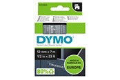 Papier, Fotopapier und Etiketten - DYMO D1-Etikettenband | weiß auf transparent | 12 mm x 7 m - S0720600
