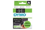 Papier, Fotopapier und Etiketten - DYMO D1-Etikettenband | weiß auf schwarz | 24 mm x 7 m - S0721010