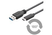 USB Kabel - Pro USB-A <-> USB-C - 0.15m - USB 3.2 Gen 1 - Schwarz - PUSB3.2G1-AC-BLK-1M