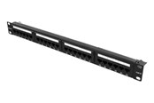 Netzwerkzubehör - Deltaco PAN-112 UTP patch panel 24xRJ45 Cat6 krone terminal 1U 19" black - PAN-112