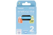 Batterien und Akkus - Panasonic eneloop lite BK-4LCCE batteri - 2 x AAA - NiMH - BK-4LCCE/2BE