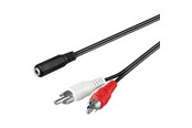 Audio Kabel - Pro MiniJack (F) - 2xRCA (M) - 0.20m - 4040849500923