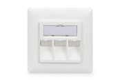 Netzwerkzubehör - DIGITUS 3-Port Faceplate for Keystones - DN-93821