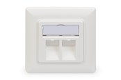 Netzwerkzubehör - DIGITUS Wallplate for Keystone Modules - DN-93801-1