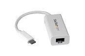 Netzwerkadapter (Netzkarte, Druckserver, u.s.w.) - StarTech.com US1GC30W USB-C to Gigabit Ethernet Adapter White Thunderbolt 3 Compatible - US1GC30W