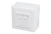 Netzwerkzubehör - LogiLink NP0039 Cat6 2-Port Network Outlet Box - NP0039