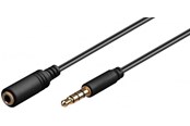 Audio Kabel - Pro MiniJack 3.5mm Ext. 4P - Bk - 1m - 4040849624773