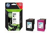 Druckerzubehör - Tinte & Toner - HP 301 / N9J72AE 2-Pack Black (Magenta Cyan Yellow) - Tintenpatrone Dye-based tricolour - N9J72AE